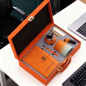 Luxury Gift <b>Boxes</b> Business Gift Set Automatic Umbrella Logo Vacuum Flask + A5 Notebook + Pen Promotional Activities UV Printed - Product Image 6