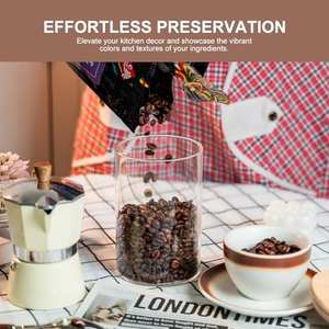 Customized Logo Wholesale Reusable Airtight Kitchen <b>Glass</b> <b>Jar</b> Container Food Storage <b>with</b> <b>Lid</b> - Product Image 3