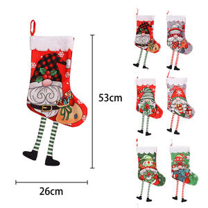 <span class=keywords><strong>Acheter</strong></span> Sublimation personnalisé imprimé longues jambes cheminée intérieur décoration <span class=keywords><strong>de</strong></span> la maison vacances en famille suspendus arbre <span class=keywords><strong>de</strong></span> noël bas - Product Image 4