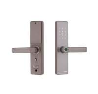 Serrure intelligente Tuya, télécommande, empreinte digitale, carte, mot de passe, serrure de porte sans clé pour la maison, le bureau, le studio, porte en bois