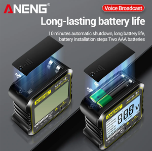 เครื่องทดสอบเต้ารับ ANENG AC10+ พร้อมระบบแจ้งเตือนด้วยเสียง  สำหรับเต้ารับแบบ US/EU  ค้นหาวงจรไฟฟ้าแบบ Zero Fire Line และเบรกเกอร์ - Product Image 5