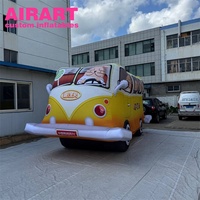 Bus gonflable personnalisé, voiture de bus gonflable géante pour la décoration extérieure