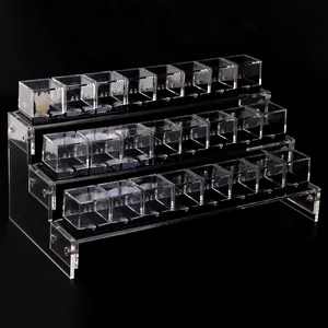 Three-layer acrylic display frame clear acrylic loose stone display box display holder