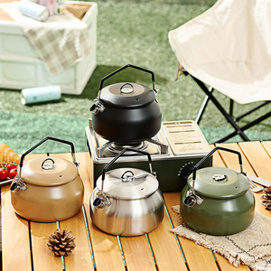Outdoor Kettle 304 Stainless Steel 1-2L Portable Ultralight Camping Picnic Cooking - Product Image 1