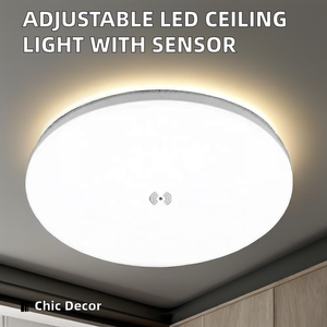 Cảm biến thông minh <span class=keywords><strong>LED</strong></span> trần ánh sáng tự động hồng ngoại Radar điều khiển âm thanh kích hoạt bằng giọng nói cầu thang hành lang lối vào ánh sáng - Product Image 2