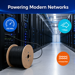 <span class=keywords><strong>Cable</strong></span> de Red <span class=keywords><strong>Ethernet</strong></span> CAT6 UTP para Interiores, Rollo de 305m (1000 pies), con <span class=keywords><strong>Cable</strong></span> de Alimentación de <span class=keywords><strong>4</strong></span> Pares 23AWG 24AWG CCA - Product Image 5