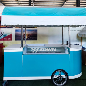 <strong>French</strong> <strong>Fries</strong> Cart Mobile Gas Food Stall Cart Grill and 2 Fryers Food Cart for Fried Chicken - Product Image 3