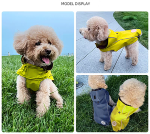 디자이너 맞춤 소형견 방수 레인코트 폴리에스터 스판덱스 플리스 안감 전통적이고 현대적인 가을 애완견 의류 - Product Image 2