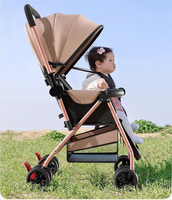Poussette en lin bidirectionnelle 0-3 ans haute vue pliable EVA roues cadre en acier inoxydable léger 20KG capacité de charge Tongxien XHX bébé