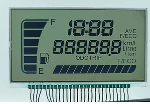 Tùy chỉnh I2C va xe máy Scooter LCD Đồng hồ tốc độ hiển thị 2 2.5 3 inch đơn sắc phân khúc LCD module - Product Image 2
