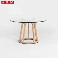 Luxus Nordic Modern Outdoor Rustikale Holz Massivholz Zimmer Runde Marmor 6-Sitzer Esstische Set