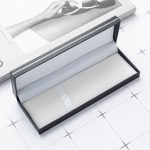 Hot-selling Paper Gift <b>Pen</b> Box Flip Flat Matte Black Wholesale with Custom Printed Logo - Product Image 5
