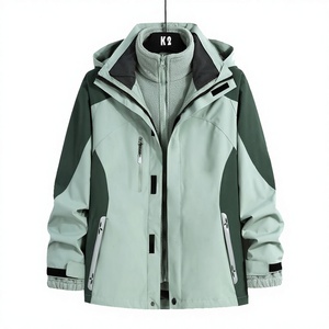 Veste de <span class=keywords><strong>ski</strong></span> 3-en-1 unisexe, solide, à capuche, respirante, imperméable, coupe-vent, avec doublure polaire amovible, pour la <span class=keywords><strong>randonnée</strong></span> et l'escalade en plein air - Product Image 6
