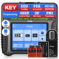 XTOOL X100 PAD3 Scanner automobile, outil de serrurier automobile, programmeur de clés IMMO avec KC100 EEPROM, écran tactile 8 pouces, 38+ fonctions de réinitialisation