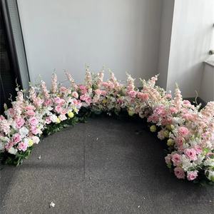 Decoración Floral de Boda de Primavera a la Moda, Flores Artificiales Personalizadas de Rosas Rosadas para el Pasillo de Boda, Adecuadas para el Camino de Boda - Product Image 5