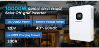 Onduleur solaire biphasé 10kW 8kW 12kW, meilleur onduleur solaire biphasé 5kW 110/220V 120/240V, onduleur solaire biphasé 48V