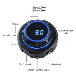 แหล่งจ่ายไฟสำหรับเครื่องสักดิจิตอล LCD พร้อมแผงควบคุมแบบสัมผัส LED ขนาดเล็ก และอะแดปเตอร์แปลงไฟสำหรับอุปกรณ์สัก - Product Image 4