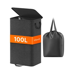 Contenedor de Recolección de Botellas de Gran Capacidad de 100L con Orificio, Bolsa para Botellas para Cocina o Almacén - Product Image 1