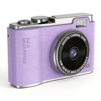 Cámara Retro CCD 4K Ultra HD, Cámara Digital Vintage, Cámara de Vlog Portátil de Nivel Básico para Estudiantes, Zoom 8X para Adolescentes y Principiantes