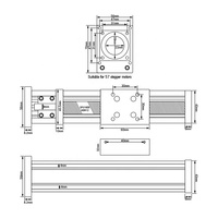 HLTNC Table coulissante Vis à billes Moteur pas à pas Axe Z GX1204 GX1605 Table coulissante 100-500mm Convient pour 57 moteurs pour CNC