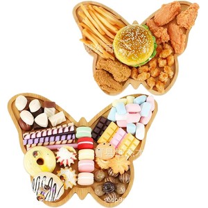 Shijie Wooden Butterfly <b>Snack</b> <b>Tray</b> Set Solid Wood Serving <b>Tray</b> For Party Food Display Decorative <b>Tray</b> - Product Image 1