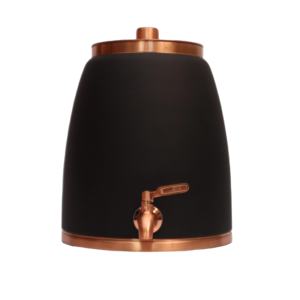 Distributeur d'eau moderne en cuivre pur noir mat - Pot Matka ayurvédique sans soudure avec robinet anti-fuite pour la décoration de la maison et des hôtels - Product Image 1