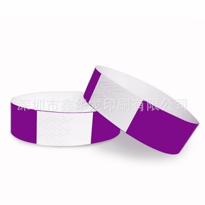 Bracelets en papier imprimés jetables pour événements, fêtes, parcs d'attractions, imperméables, résistants aux déchirures, couleur fluorescente, respectueux de l'environnement - Product Image 4