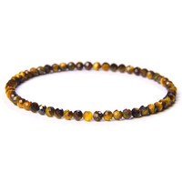 Bracelet ajustable en pierre naturelle hématite et œil de tigre de 4 mm avec cordon noir, prix de gros pour hommes, femmes, cadeau, fête