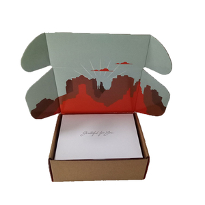 Paquete de papel plegable con cajas de embalaje, paquete de papel Kraft corrugado con dibujos animados, color marrón - Product Image 3