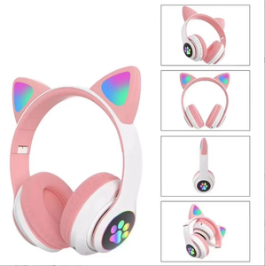 Auriculares Inalámbricos <span class=keywords><strong>con</strong></span> <span class=keywords><strong>Orejas</strong></span> <span class=keywords><strong>de</strong></span> <span class=keywords><strong>Gato</strong></span>, Audífonos Bluetooth para Juegos, <span class=keywords><strong>con</strong></span> Luces LED, Diseño Adorable, Gran Venta 2024 - Product Image 4