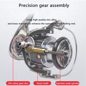 Spindle Baja Anti Karat 7+1BB 5.5:1 Kecepatan Tinggi 8kg Daya Tarik Maksimum Reel Pancing Putar Sekrup untuk Air Tawar - Product Image 2