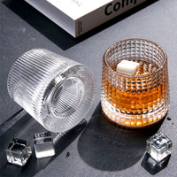 Ensemble de verres à whisky dans un coffret cadeau, articles de bar pour la maison, design minimaliste moderne, emballage en verre
