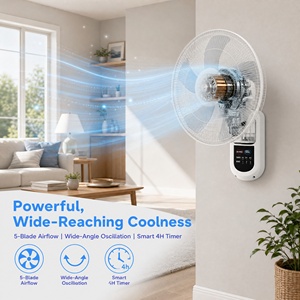 Ventilador de Pared de Nuevo Diseño 2026, 16 Aspas, con Control Remoto, Motor de Cobre de Alto Rendimiento - Product Image 5