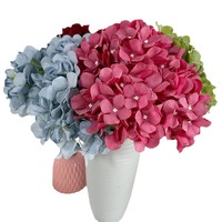 Bunga Hydrangea Buatan Tangan Berkualitas Tinggi dari Sutra untuk Dekorasi Pernikahan, Rumah, dan Pesta
