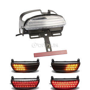 Feu arrière LED Tri Bar avec plaque d'immatriculation réglable pour Harley Dyna Fat <span class=keywords><strong>Bob</strong></span> Motocyclettes Feux de direction 08-20 - Product Image 5