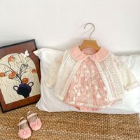 Engepapa Baby Zomer Nieuwe Babykleding Meisjes Bloemrijk Kant Katoen Baby Rompertje Korte Mouwen
