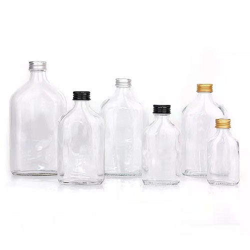 Cold Brew Coffee Juice Glass Bottle 50ml 100ml 200ml 250ml 350ml 500ml flat Clear Matt Flask Bottle for Beverage Wine Liquor Tea