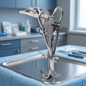 Spéculum vaginal Guttmann manuel Ruya en acier inoxydable auto-fixant, ensemble d'instruments de chirurgie gynécologique, classe ISO/CE - Product Image 2