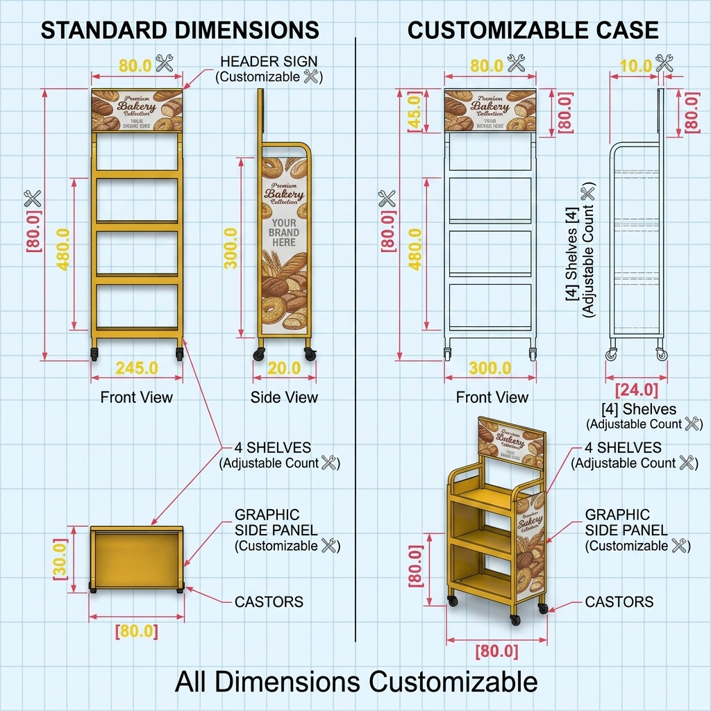 Wholesale Custom Branded Metal Candy Display Rack for Chocolate Gummy Soft Candy Filled Sweets Floor Stand with Wheels Shop OEM — view 4