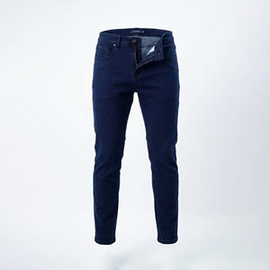 Pantalones Vaqueros Azul Oscuro Ajustados de Moda para <span class=keywords><strong>Hombre</strong></span> 2026, Pantalones de Mezclilla Suaves de Alta Elasticidad, Clásicos, Casuales, de Negocios, Diarios, Ajustados - Product Image 1