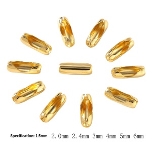Chiusura a Catena con Perline in Acciaio Inossidabile, Connettore per Collana e Bracciale, Accessori per Gioielli Fai-da-Te Elettroplaccati - Product Image 5
