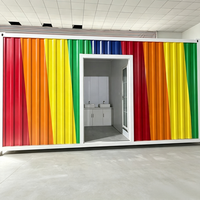 Maison conteneur modulaire préfabriquée portable et démontable, design moderne et respirant, pour dortoir d'employés ou hôtel