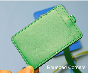 Porte-badge promotionnel personnalisé par sublimation, porte-clés en cuir PU, porte-carte d'identité et de visite - Product Image 4