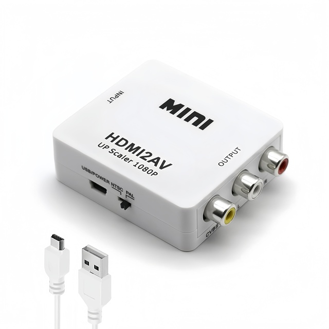 Mini for HDMI to 3RCA Converter 1080P Video Splitters & Converters for TV/PS3/DVD/VCR (Pal/NTSC) with CVBS Adapter
