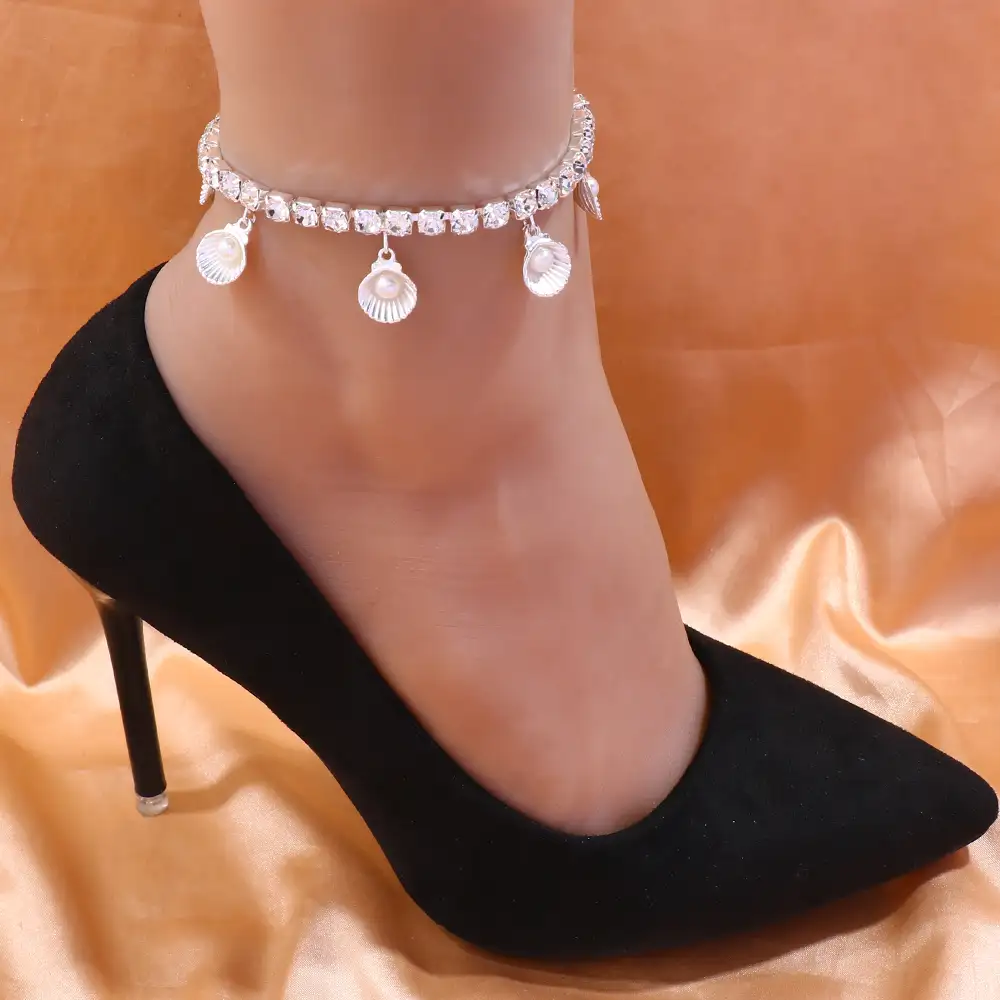 Beach Accessories Shell Anklets Fashion Anklets Jewelry Pearl Pendants Ankle Chains for Women