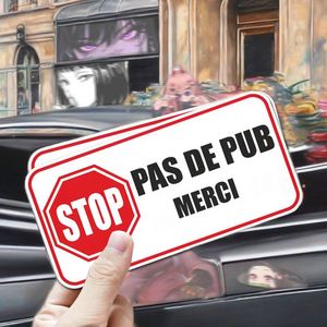 <span class=keywords><strong>Autocollant</strong></span> de <span class=keywords><strong>voiture</strong></span> créatif en vinyle PVC imperméable de luxe, motif 'Merci' et 'Stop Pushing', accessoire de <span class=keywords><strong>pub</strong></span> français, pour voitures mignonnes - Product Image 3
