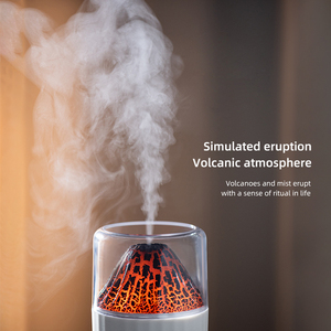 Ultrasonik yağ serin sis Bedroom Usb Led alev yangın hava temizleyici taşınabilir Aroma volkan nemlendirici difüzör yatak odası için - Product Image 3