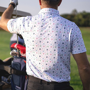 Di alta qualità sublimazione manica corta in poliestere <span class=keywords><strong>4</strong></span> vie elasticizzato Anti-rughe <span class=keywords><strong>Polo</strong></span> t-Shirt maglietta da <span class=keywords><strong>Golf</strong></span> per uso quotidiano urbano <span class=keywords><strong>Golf</strong></span> - Product Image 4