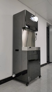 Distributeur d'eau électrique commercial Foodsense en acier inoxydable 220V de qualité alimentaire <span class=keywords><strong>35L</strong></span> à 2 robinets noir certifié CE avec ébullition progressionnelle - Product Image 2