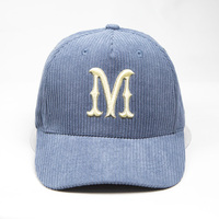 Gorras de Béisbol Personalizadas para Mujer, Logotipo Bordado Personalizado, Diseño Rosa de Pana, Gorras Deportivas
